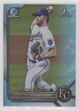 2022 Bowman Draft Chrome Sky Blue Refractor Steven Zobac #BDC-101 0q4s