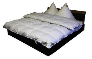 Echtes Daunenbett (Gänsedaunen) 200 x 200 cm Flauschig weich und warm