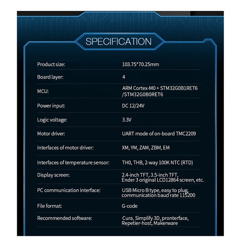 Placa madre SKR E3 V3.0 32 bits integrada TMC2209 UART 3D impresora piezas1012 - Imagen 4 de 10