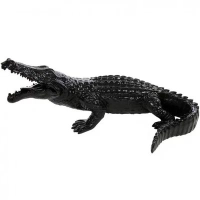 Statue CROCODILE noir en résine - 115 cm - Photo 1/2