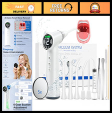 Rechargeable Tonsil Stone Vacuum Tool with LED Light  11 Probes - Instant Sucti