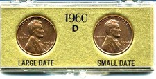 1960 D Lincoln Memorial Cent Penny Large D Small D Uncirculated In Plastic Cas 1960 D Lincoln Memorial Cent Penny Large D Small D Uncirculated In Plastic Cas