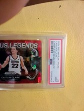 CAITLIN CLARK CAMPUS LEGEND-RED ICE PSA 9 2024 PRIZM DRAFT PICKS CARD #5