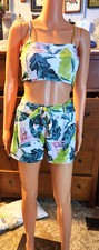 Shien 2-piece floral halter and short summer casual set size M 24x3