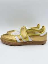 Adidas Women's Samba Jane Originals Size 8 Gold Metallic White Gum IH6599 