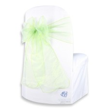 50 pcs Organza Chair Cover Bow Sash 108"x8" - Sage Green - Wedding Party kv