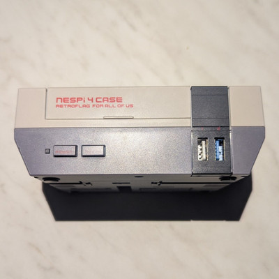 Retroflag NESPi 4 Case Gray/Beige Game Console Case w/ HDMI Ethernet Front USB