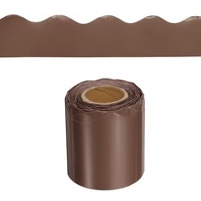 Bulletin Board Border 32.8 Feet Scalloped Border Trim Brown