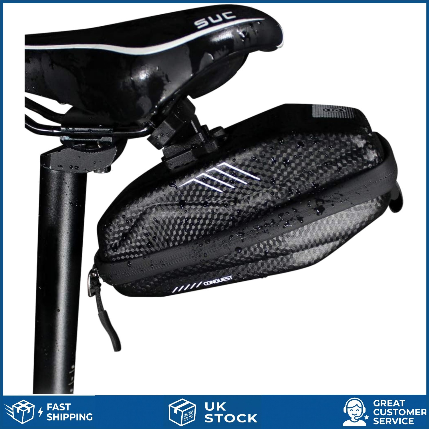 Reflective Cycling Pouch: Waterproof Bike Saddle Bag for Road & Mountain Biking