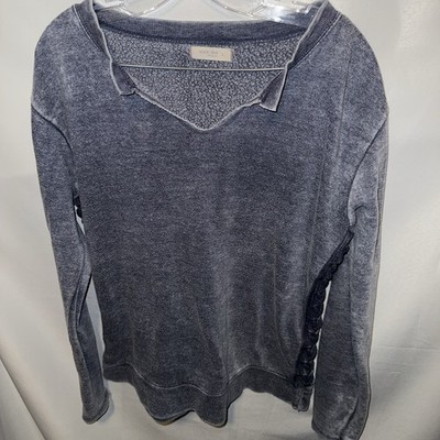 Ocean Drive Clothing Co. - Blue large Sweatshirt with Tied Sides