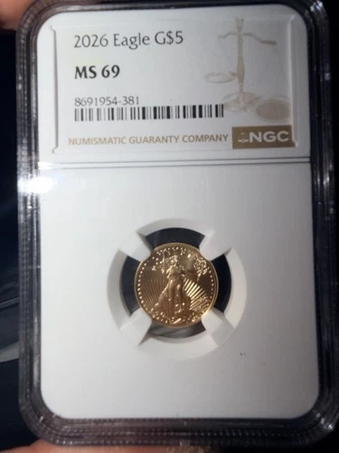 2023 $5 American Gold Eagle 1/10 oz Gold NGC MS70 Brown Label