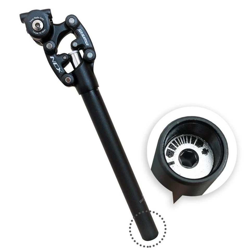 Tija de sillín con suspensión de bicicleta SR Suntour SP12 NCX con cubierta (27,2 mm x 350 mm) Foto 2 de 4