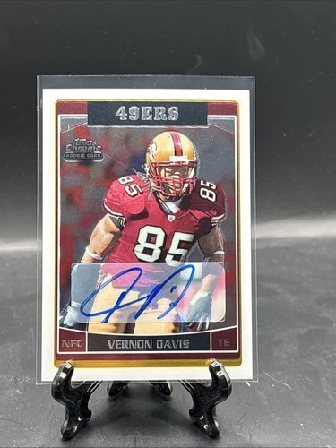 2006 Topps Chrome Vernon Davis Rookie Auto Autograph