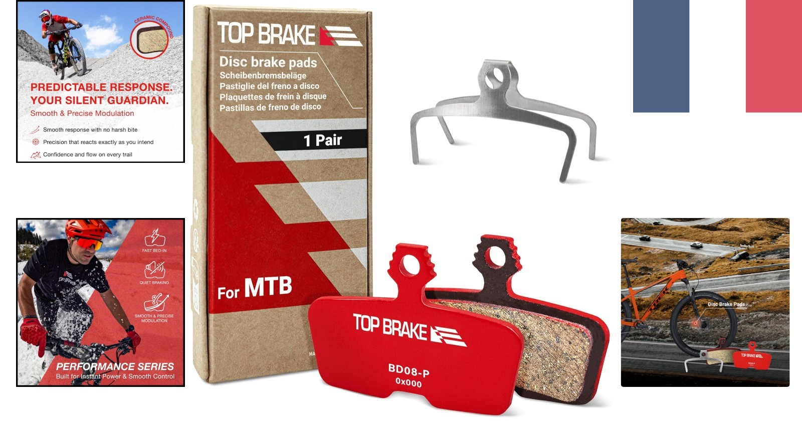 Freins à disque céramique VTT sans bruit - Fixation 6 trous universelle
