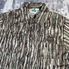 Vintage Liberty Hunting Jacket Mens L Realtree Tree Bark Camo USA Field Chore 90