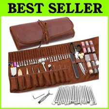 Professional Leather Craft Tool Set with Storage Bag