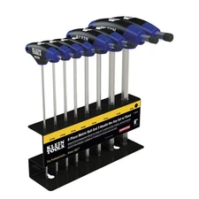 KLEIN TOOLS 8 Piece T-Handle Cushion Grip Hex Key Set, With Stand JTH68MB