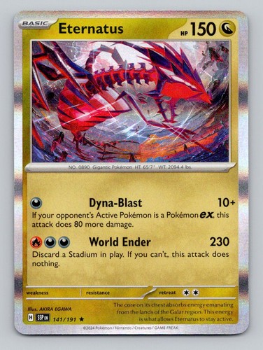 Eternatus 141/191 Rare Surging Sparks Pokemon Holo Near Mint
