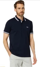 BOSS Paddy Cotton Polo Whale Blue MD