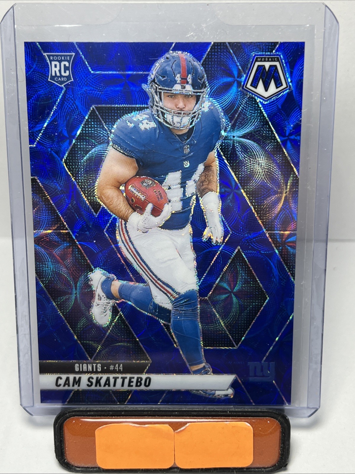 2025 Panini Mosaic #305 Cam Skattebo BLUE SCOPE PRIZM SP Giants RC