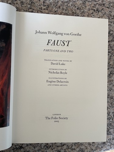 Folio Society Johann Wolfgang von Goethe Faust Hardcover 1st Print _Lmc - Picture 8 of 17
