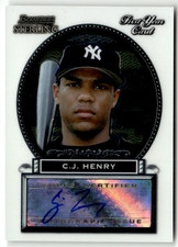 2005 Topps Bowman Sterling MLB No. BS-CH C.J. Henry First Year Card Auto