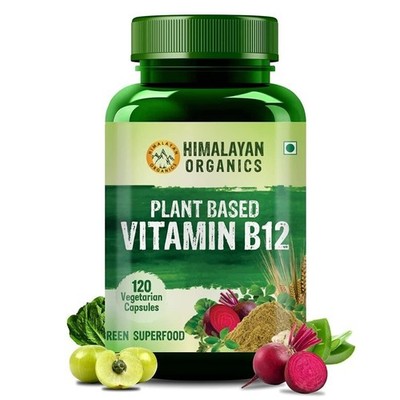 Himalayan Organics Plant Based Vitamin B-12 -120 Veg Capsules
