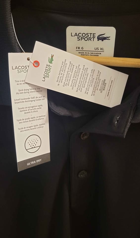Men’s Lacoste Polo/Golf T-Shirt — Size XL Black thumbnail 5