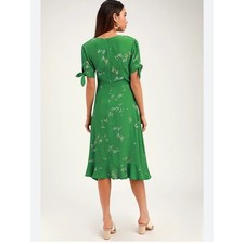 🌻 FAITHFULL THE BRAND Emilia green floral print dress 6