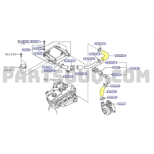 Intercooler y mangueras de aluminio de actualización para Nissan Patrol GU Y61 ZD30 3,0 L - Imagen 14 de 14