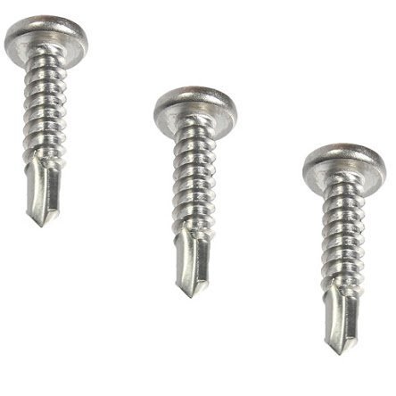 #8 x 1" Kreuzschlitz Linsenkopf selbstbohrend Metall Tek Schrauben Edelstahl Stck 2500 - Bild 3 von 3