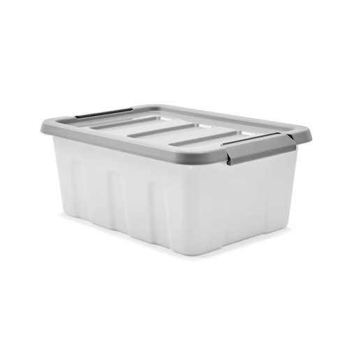 Large Storage Box Stackable Lid Organiser Heavy duty Plastic Tubs Containers Box - Picture 3 of 9