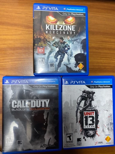 3 Popular Shooters Playstation PS Vita Games Lot -tested- Please READ