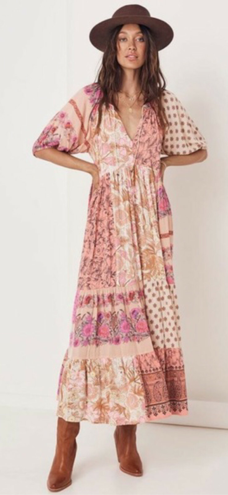 spell renew patchwork gown