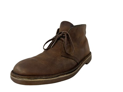 Clarks Mens Bushacre 2 Beeswax Brown Leather Chukka Ankle  display picture 3