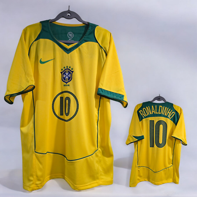 ブラジル代表 2005コンフェデ杯 ロナウジーニョ ユニフォーム Brazil Home - COPA FIFA CONFEDERACIONES 2005 -RONALDINHO 10 XL