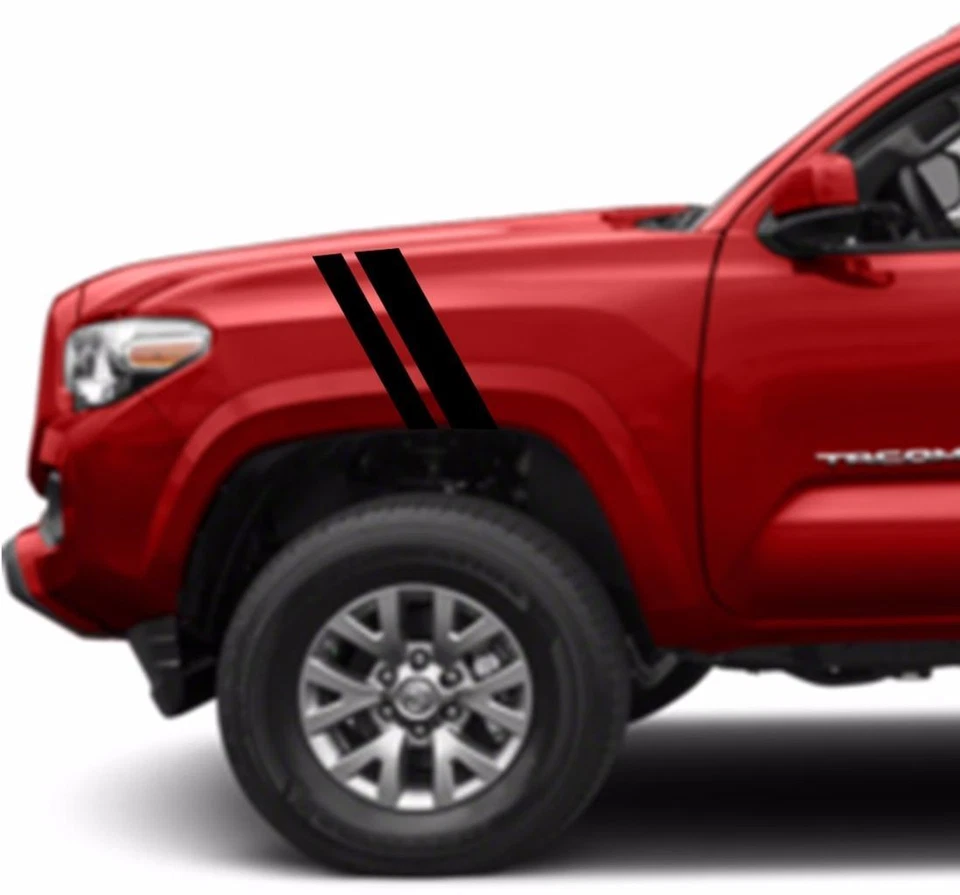 皮卡车 2 英寸 & 3 英寸挡泥板哈希条标记乙烯基赛车条纹(适用于丰田 TACOMA) — 第 3/4 张图片