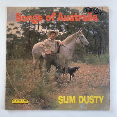 Songs Of Australia, Slim Dusty (1964) 12'' Record LP 33 RPM, Country, Scratched