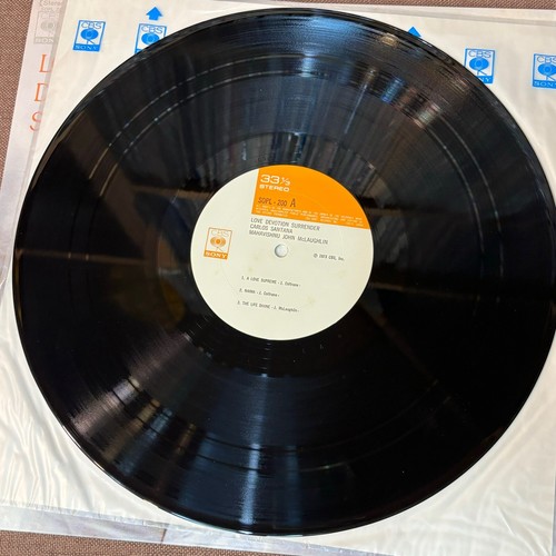 CARLOS SANTANA / JOHN McLAUGHLIN Love Devotion JAPAN LP RECORD SOPL-200 CAP OBI - Picture 4 of 16