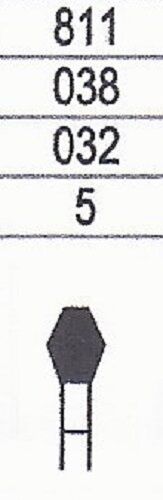 Crosstech High Speed Diamond Dental Bur Barrel Occlusal C13F 811-032 Fine 5pk - Picture 5 of 5