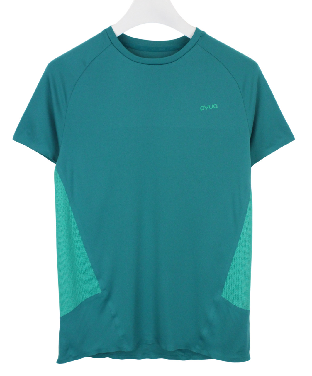 Pyua Camiseta Hombre Grande Manga Corta Inserto Red Cuello Redondo Azul