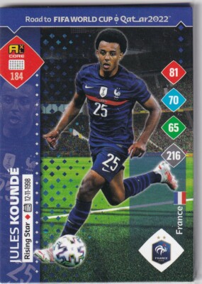 Panini Road to Qatar World Cup Karte 2022 Nr 184 Jules Kounde Rising Star