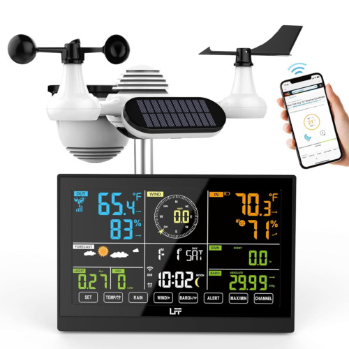 Weather Station with Outdoor Sensor Wireless Weather Station with Rain Gauge