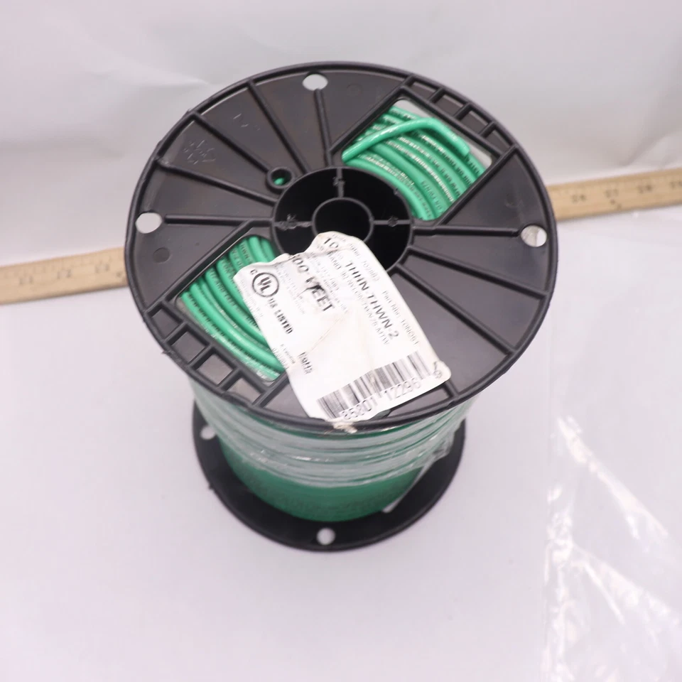 Filamento Nylon T-90 10 AWG 19 600V Verde 500' THHN-THWN-2 Foto 2 de 4