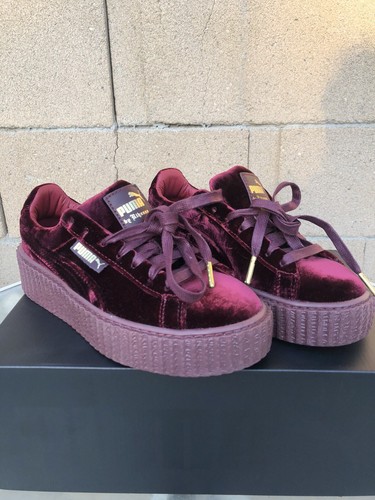burgundy puma creepers
