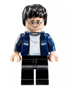 Lego Harry Potter Minifigur dunkelblau offene Jacke hp087 Set 4840 The Burrow