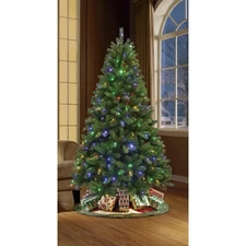 Pre-Lit 400 Color Changing LED Lights Valley Spruce Artificial Christmas Tree