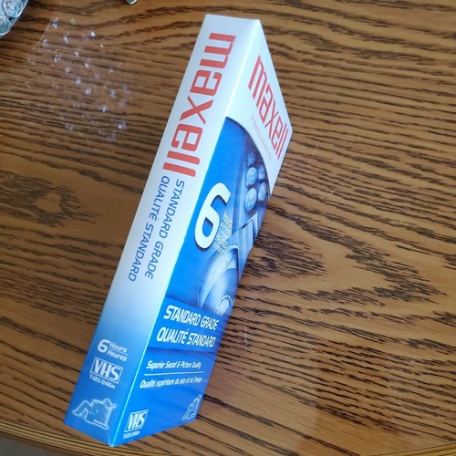 New 6 Hours Maxell Stardard Grade Blank VHS Video Cassette Tape T-120 Sealed - Picture 5 of 6