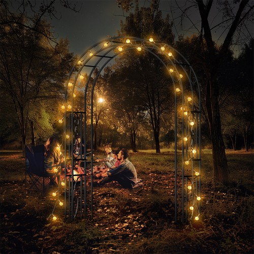 Rosenbogen XL Groß Rankhilfe Klettergerüst 240cm Metall Garten Pergola Torbogen - Bild 6 von 14