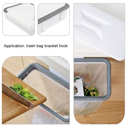 Portable Trash Bag Holder with Cover Towel Rack Garbage Bag Holder Kitchen Tool - Picture 18 of 20